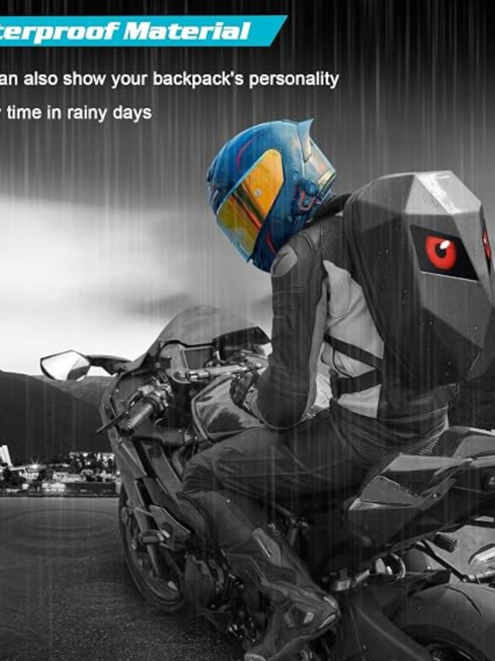 Motorcycle Backpack,LED Programmable Knight Backpack - Picture 4 of 7
